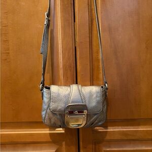 Michael Kors Pewter Metallic crossbody bag